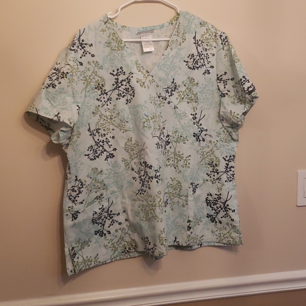 2XL Blue scrub top